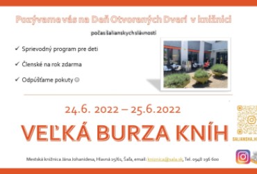 Deň otvorených dverí a BURZA KNÍH